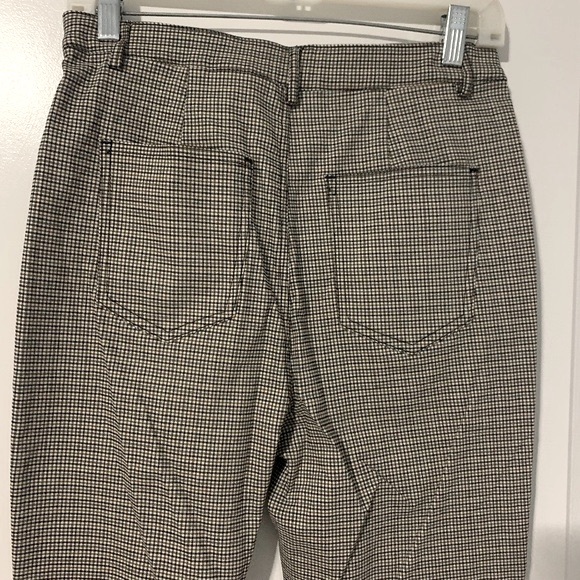 Shinestar Checkered Skinny Pant Black Beige Large Business Casual Date Night - Picture 7 of 8